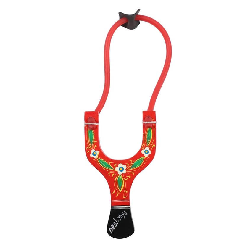 Desi Toys Gulel Slingshots | Catapult for Sports | Wooden Slingshot with Foam Balls | Traditional Outdoor Games | Classic Nostalgic Game | Made in India | Ideal for Trekking & Camping | for 14+ Kids view 2