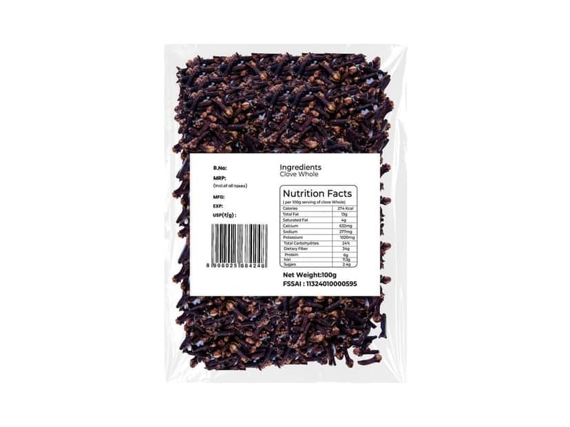 Edhwi Premium Whole Cloves, 100g | Aromatic & Flavorful | Perfect for Cooking, Baking, and Beverages | Gluten-Free & All-Natural | Rich in Antioxidants view 2