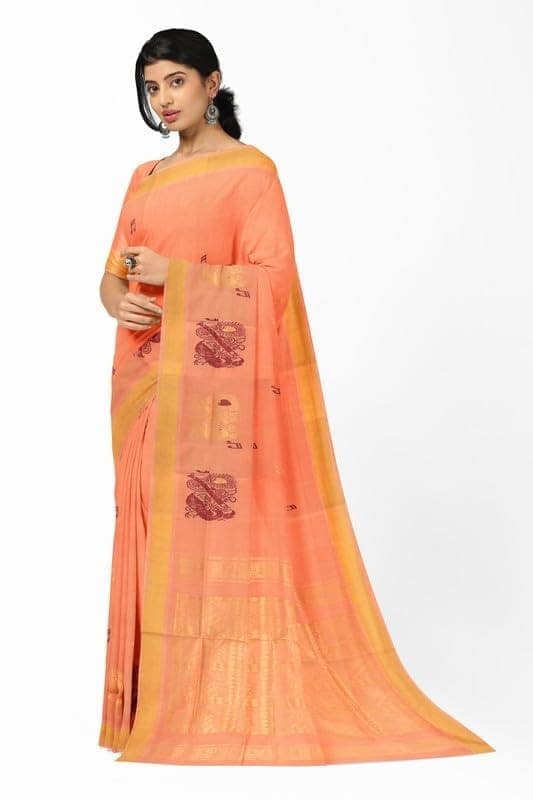 APCO Handloom - Women's Rahajmundry Pure Cotton Grey Handloom Saree (Angara Handloom Saree) 86 view 2