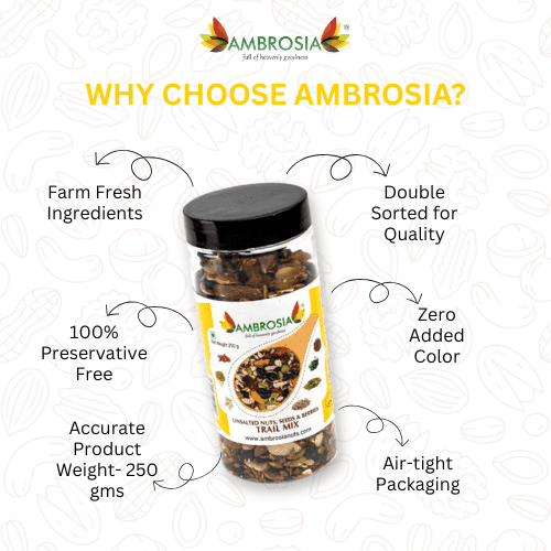 Ambrosia Classic Trail Mix 250g | Mixed Berries & Seeds view 2