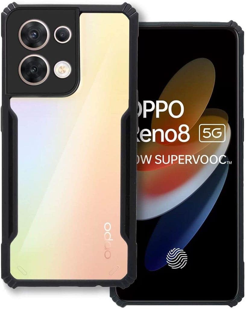 PLUGTECH Slim Shockproof Case | Matte Black Soft | Drop Protection | Precise Cutouts | Premium Mobile Cover for Oppo Reno 8