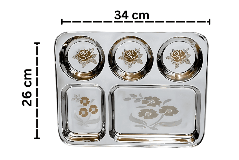 5 in 1 Lunch/Dinner/Bhojan Thali Pack of 5 view 2