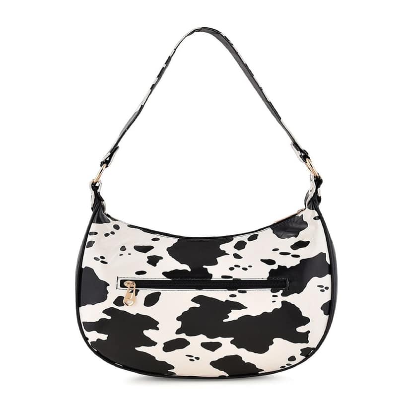 Lychee bags Women Canvas Shoulder Bag ( Black & white ) view 2