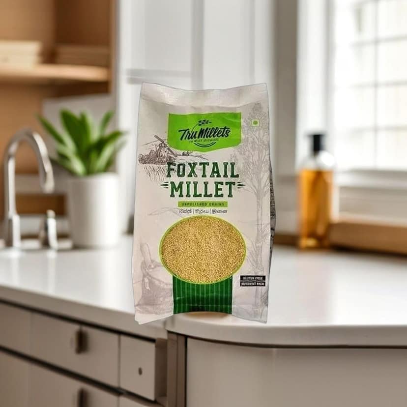Trumillets 500gm Foxtail Millet Whole Grain | Gluten Free | No Chemicals | High Plant Protein and Fibre | Dosa, Uttapam, Dhokla Batter Replacement | Vegan | Just Cook for 10 minutes view 2