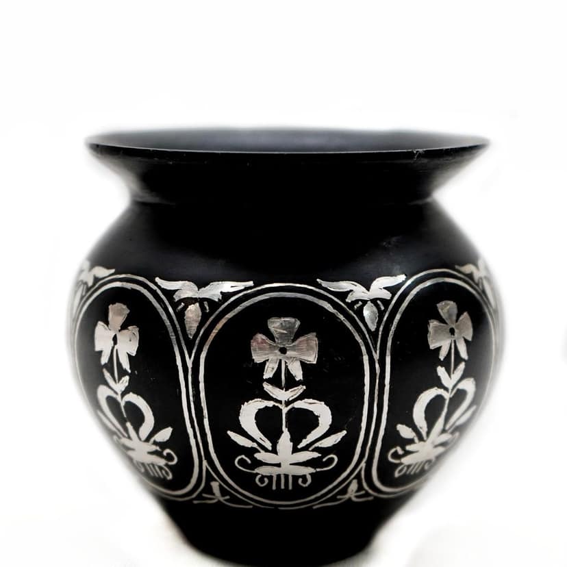 Bidri Work Kalash Pot (1TMTDCOKA08507)
