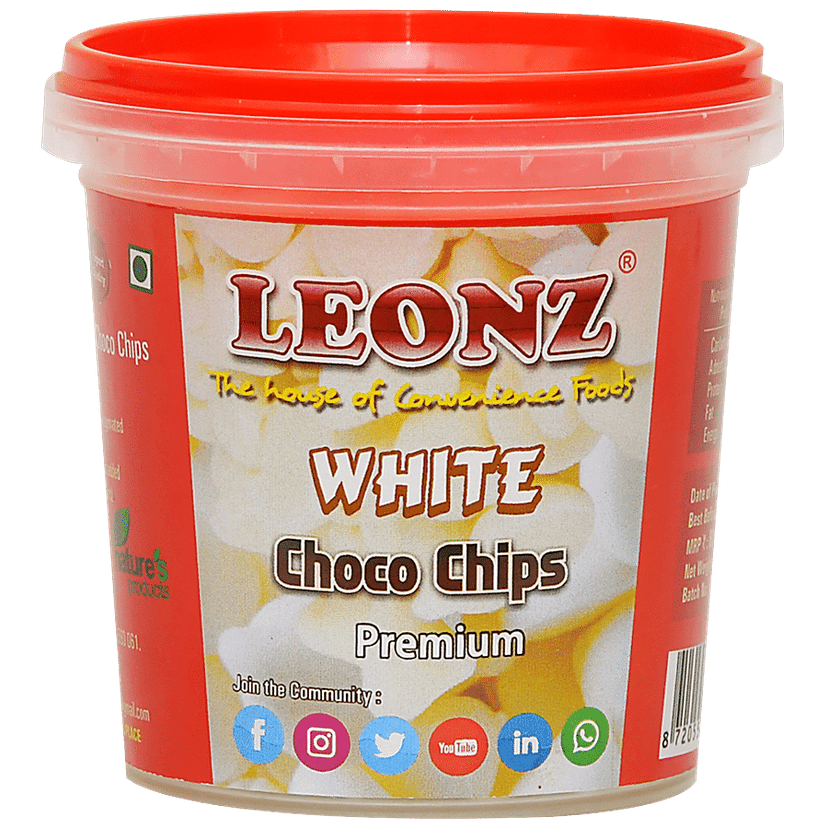 Leonz White Choco Chips, 100 Gm