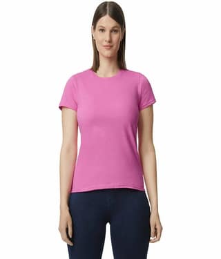 Gildan Women Cotton Solid Regular Fit Round Neck T-Shirt ( Multicolor 1 )
