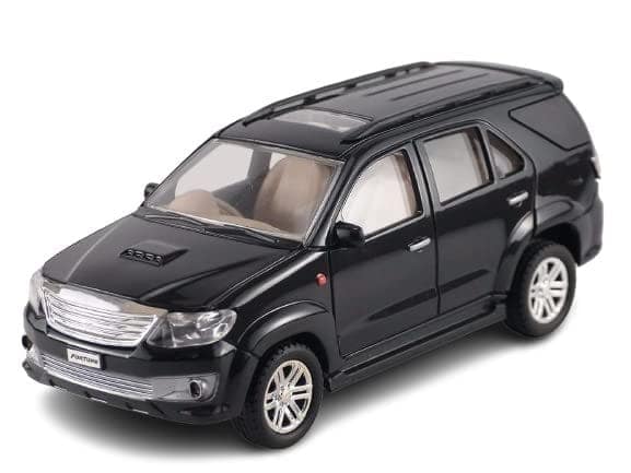 Mehtab Pull Back Plastic Fortuner Car Toy Wonderfull Design & Bold Look with Soft Edges Miniature Scaled Models Toy for Kids Fun (Pack of 1, Black) view 2