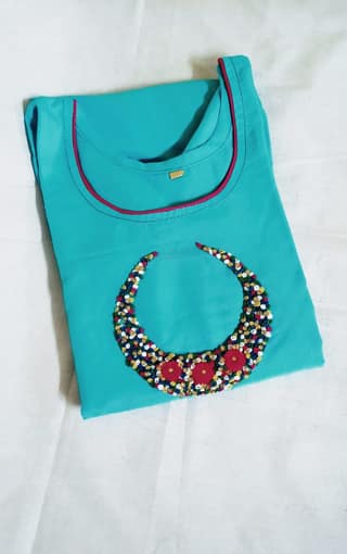 New Hand Work Cotton Reyon kurti