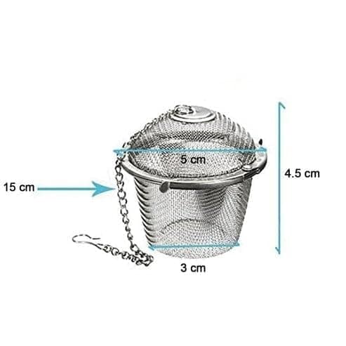 DHRUVINSRI Stainless Steel Easy Tea Filter – Compact, Lightweight, and Convenient for Effortless On-the-Go Brewing, for Tea Lovers | Single Pack view 2