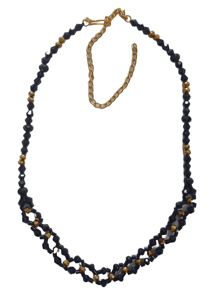 Stunning black beaded necklace