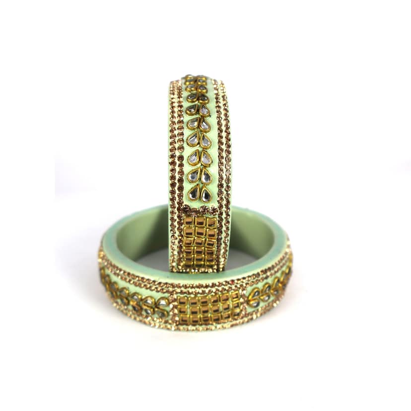 Lac Kada for women & girls (Pair of 2) Light Green view 2