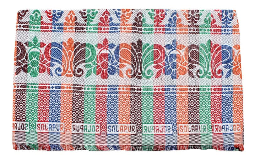 Mandhania Delux Quality Solapur Chaddar 100% Cotton Dailyuse Single Bed Blanket Pack of 1 Multicolor view 2
