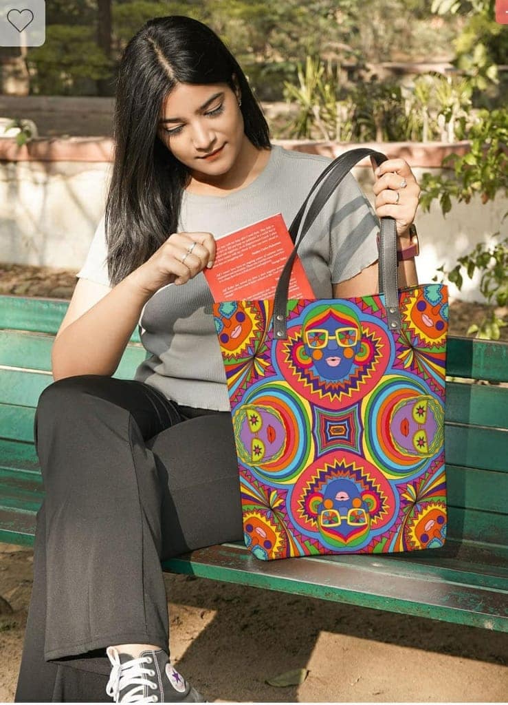 Lychee bags Printed Canvas Tote Bag view 2