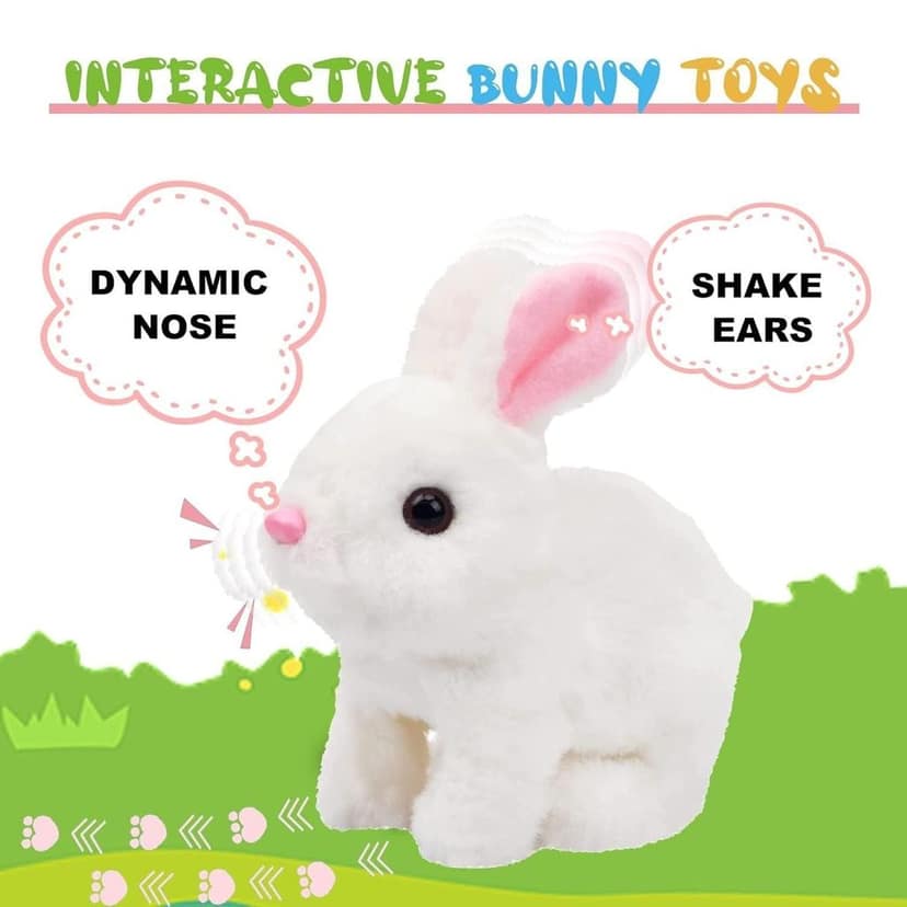Bunny Toy, Hopping Bunny Toy Interactive Electronic Pet with Sounds and Movement view 2