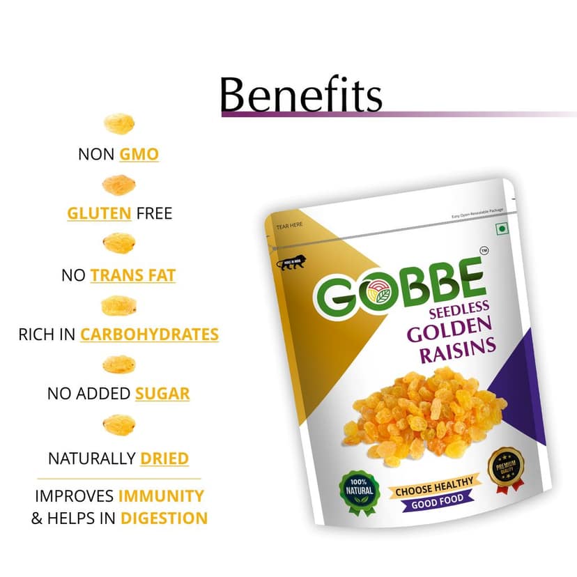 GOBBE Premium Golden Raisins view 2
