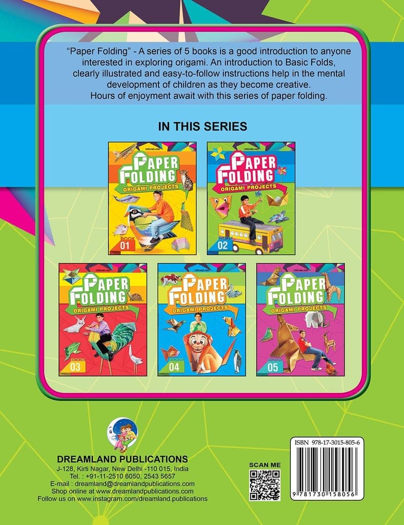 Origami Paper Folding Activity Book for Kids Age 5+ | 48 Pages of Fun and Creativity with Illustrated Origami Sheets and Easy-to-Follow Instructions [Paperback] Dreamland Publications view 2