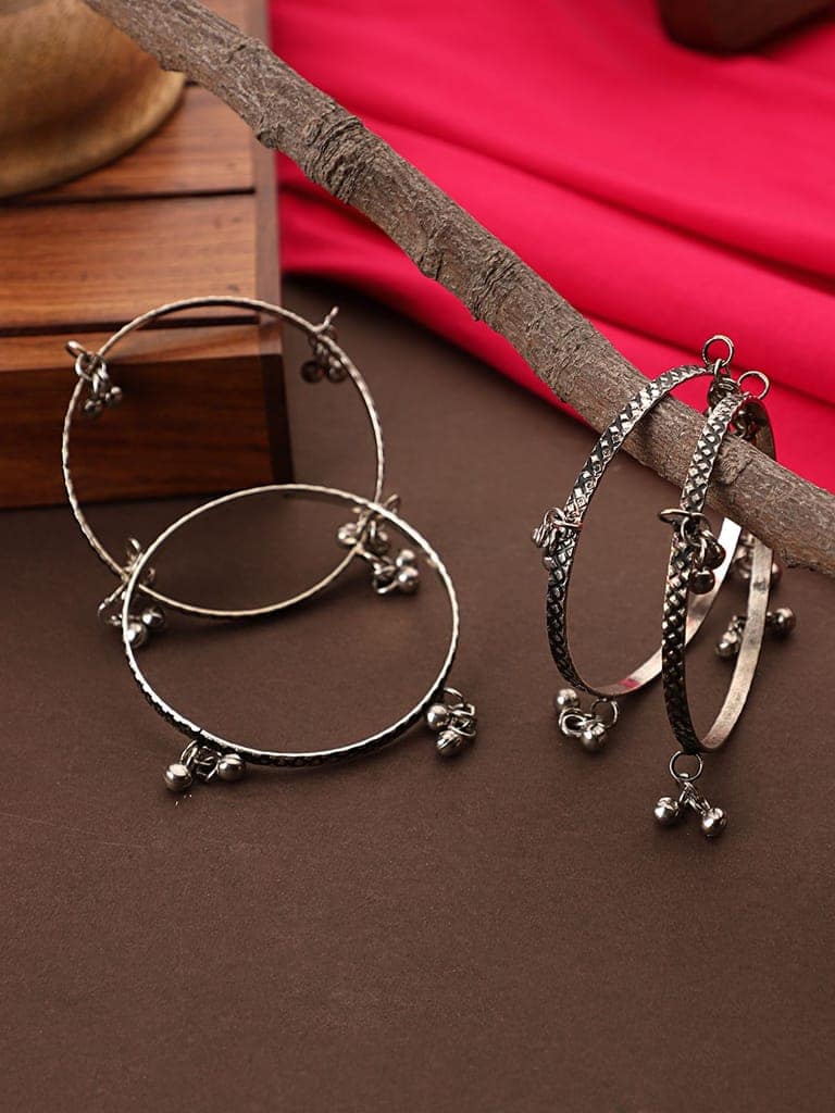 Cardinal Oxidized Silver Color Gungroo Bracelet size 2.6 view 2