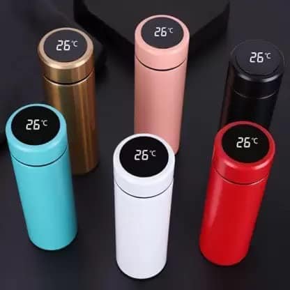 Viva Smart Temperature Smart Vacuum Insulated Thermos Water Bottle with LED Temperature Display 304 Stainless Steel Perfect for Hot and Cold Drinks (Black, 500ml) view 2