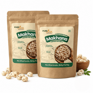 Pure Veda Organic Plain Makhana Pack of 2 (100g x 2)