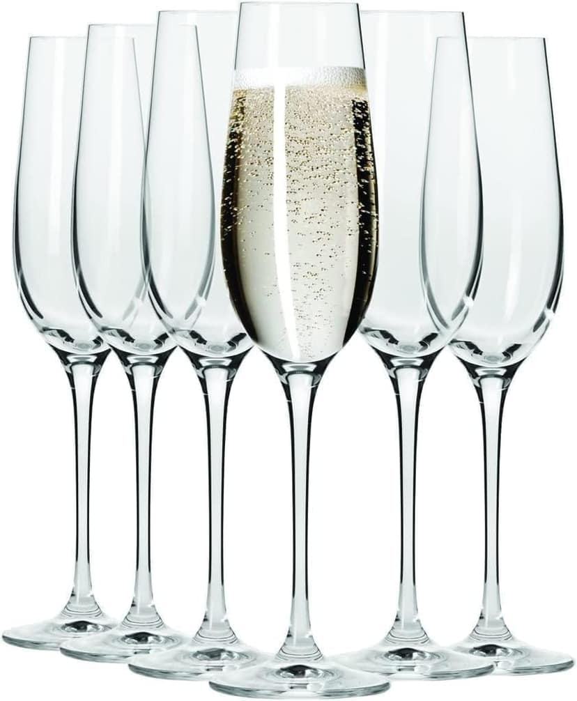 Long Chanp Flut Wine Glass,180 Ml, Set of 2 Red or White Mug,Elegant Bar Glassware for Champagne, Beer, Juice, Cocktails, Stylish and Unique Brandy Glass for Home, Office, Casino Party