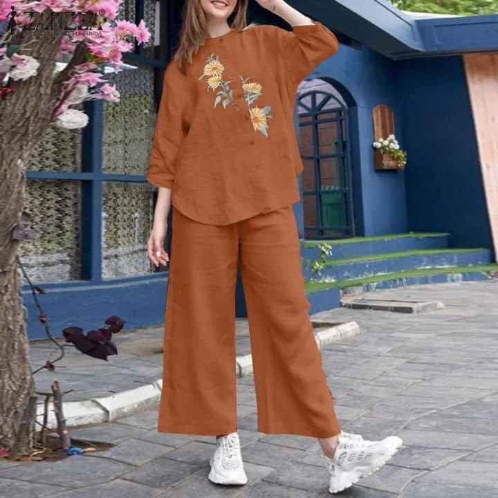 Cotton Flex Collar Co Ord Set