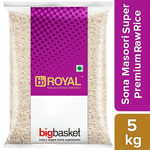 Adishwar Raichur Sona Masoori 18 Month Old Raw Rice Premium 5Kg