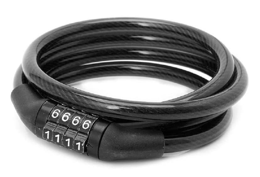 Snowpearl Multipurpose 4 Digit Combination Cable Lock for Bike, Luggage & Outdoor Use, Black
