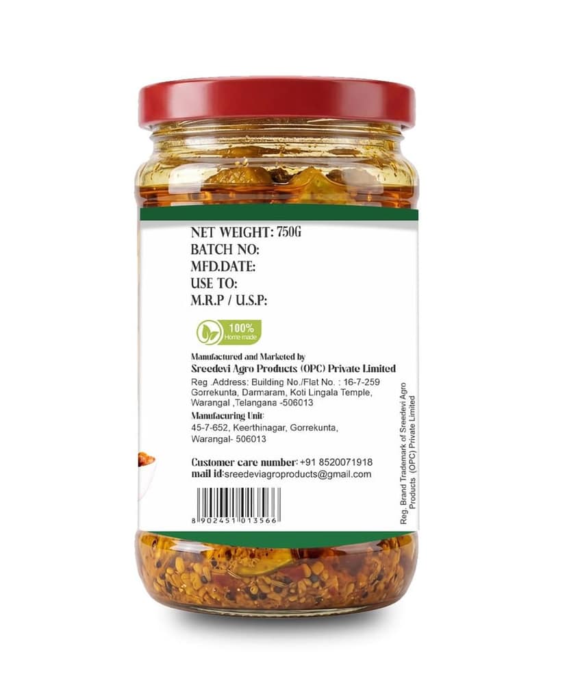 Mango Pickle (Aam Achar) � Tangy & Spicy Indian Pickle with Real Mango Pieces | Authentic Homemade Style | Natural Ingredients | Airtight Seal Jar view 2