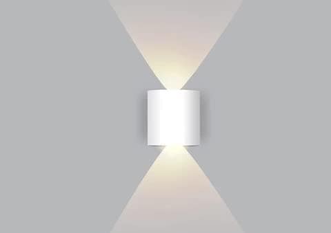 SPARKWORLD Aluminum LED Up-Down Wall Light (White Body, Warm White) | Indoor Decorative Wall Lamp for Hallway, Living Room, Bedroom & Staircase | Colour: 1+1 (WhiteBody) (WW) view 2