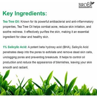 Broer Tea Tree Body Wash with Salicylic Acid - Antibacterial Oil Control Shower Gel (200 ml) view 2