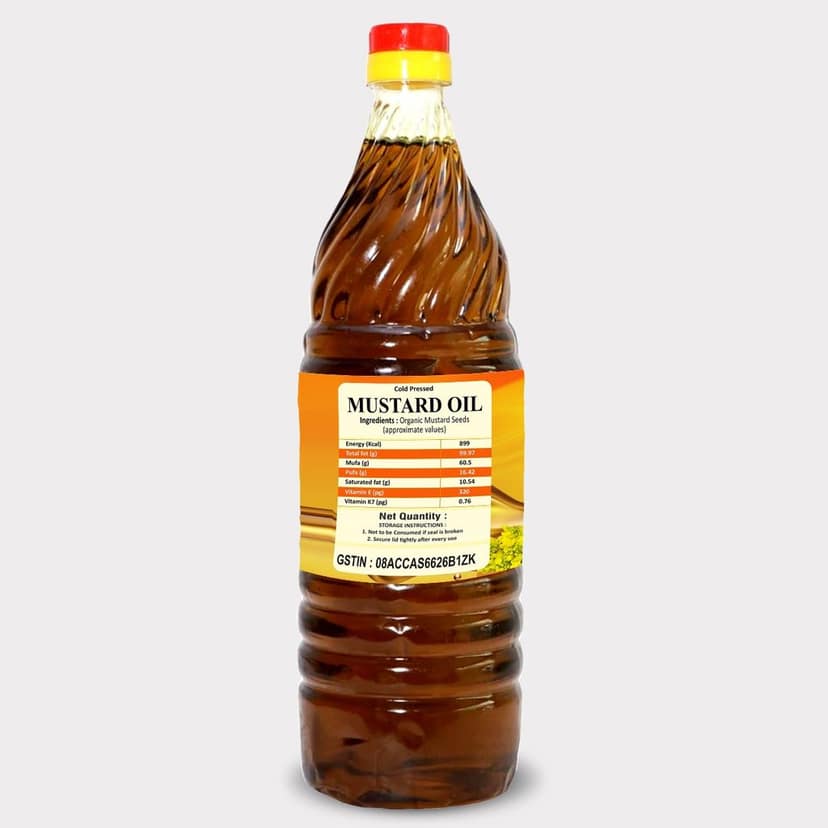 Kachi Ghani Mustard Oil, 1 Litre view 2