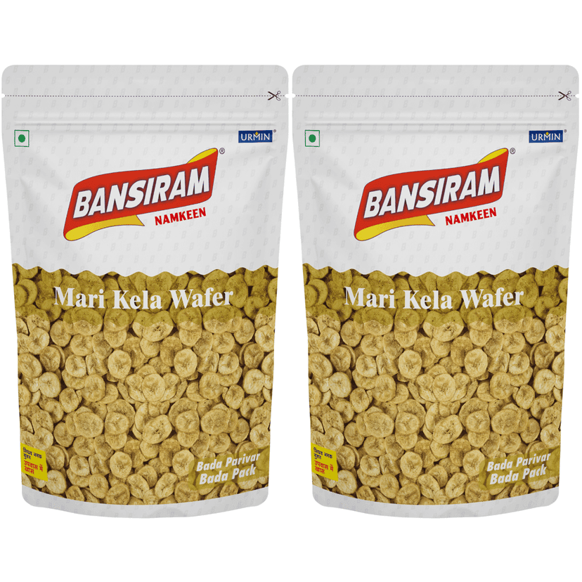Bansiram Namkeen Mari Kela Wafer ( Pack of 2 X 350 g) - 700 g.