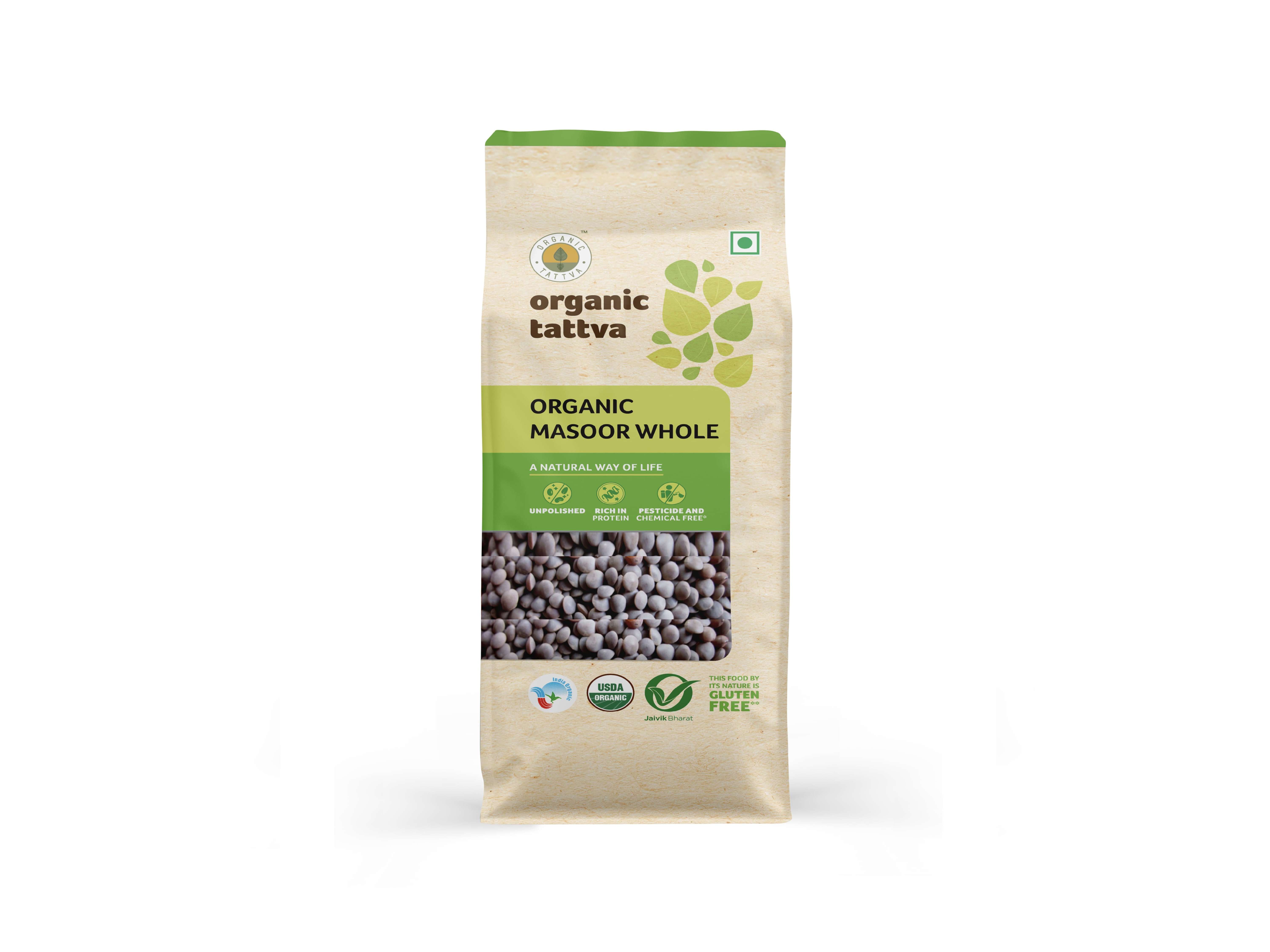 Organic Masoor Whole 500g