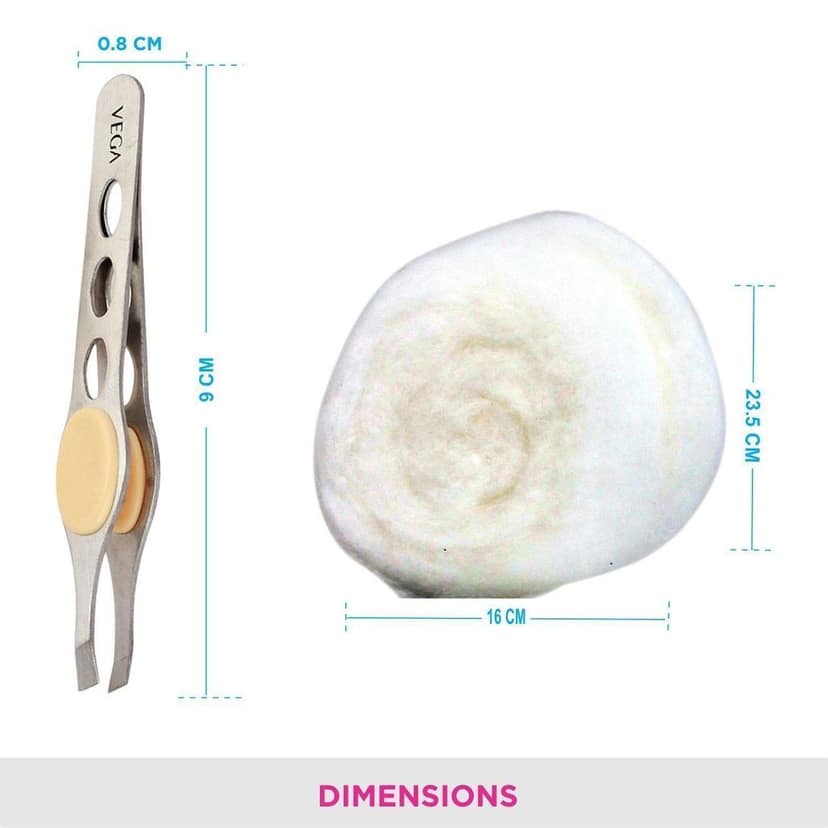 Vega Tweezer/Cotton Balls, 2 Pieces view 2
