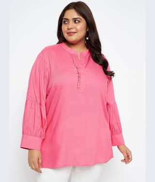 VINAAN Women's Rayon Regular Top ( Black )