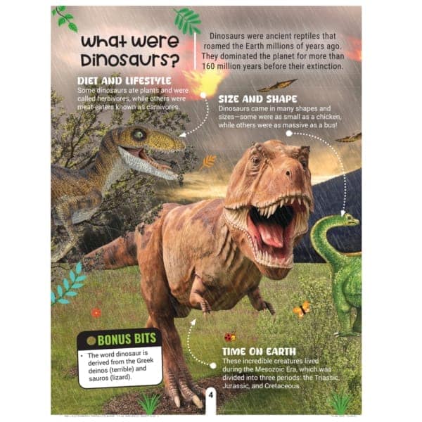 Factopedia: Dino Discovery – Fascinating Dinosaur Facts for Kids Age 6+ | Learn About Prehistoric Giants with Fun, Easy-to-Understand Info view 2