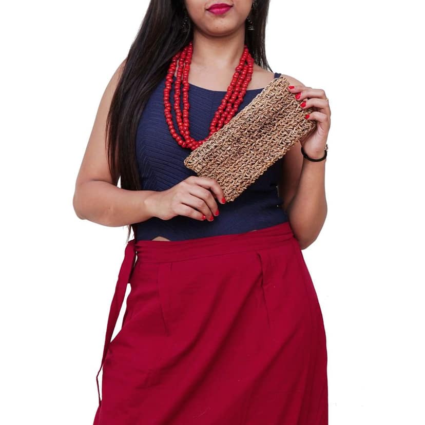 Banana Fiber Hand Purse (1SGAUTLKA02727) view 2