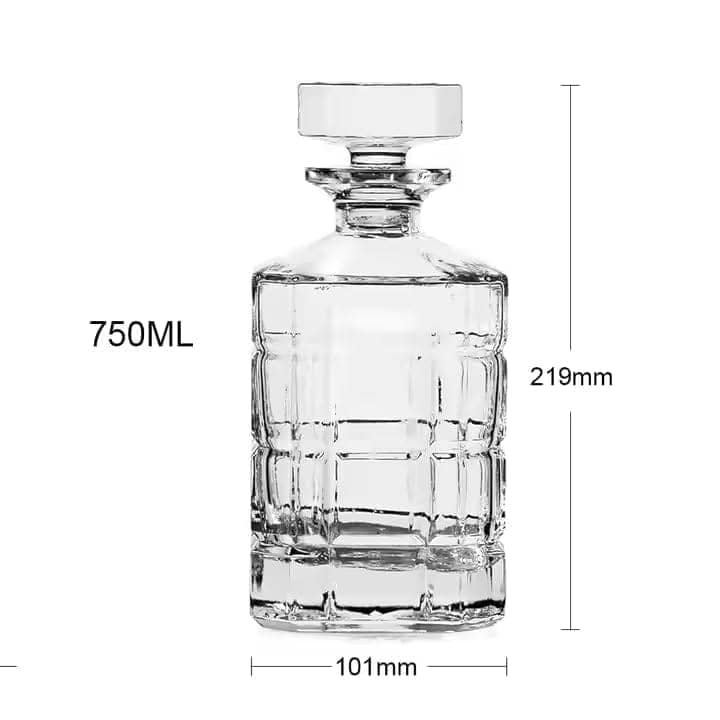 Wine Decanter with Glass Set | 6 pc Whiskey Glasses and 1 Decanter| Perfect for Scotch, Bourbon, Wine, Vodka, Cocktail, Tequila, Rum | Best Gift for Party view 2