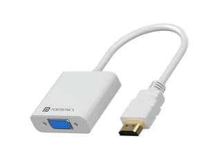 Portronics DigiBridge 1080p Full HD, 16 cm Cable, HDMI to VGA, Durable Build