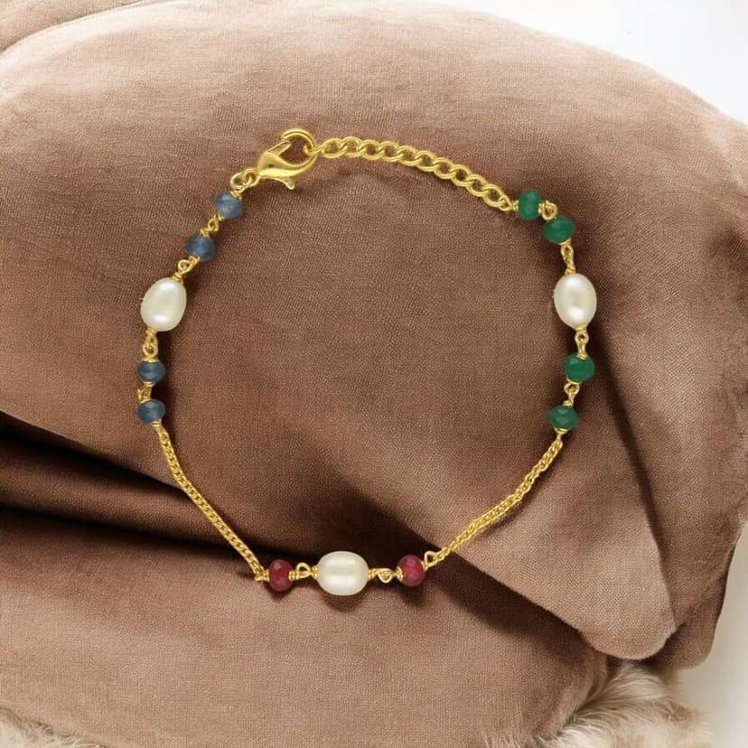 Sri Jagdamba Pearls Velmma Pearl Bracelet For Women Girls