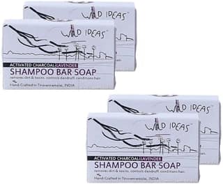 Wild Ideas Activated Charcoal & Lavender Shampoo Bar (Set of 4)
