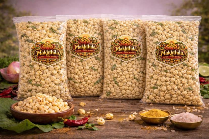 MAKHTHILA - Premimum Roasted Masala Makhana – Crunchy, Flavorful & Protein-Rich Snack | Lotus Seed with Kadhi Patta Fry