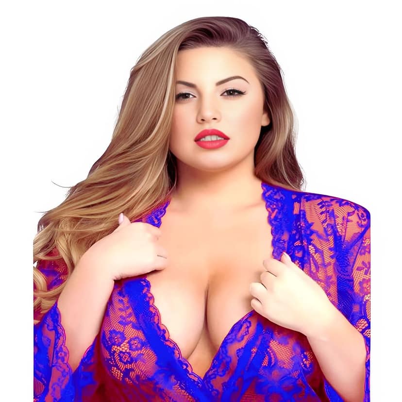 Women Plus Size Sleepwear Set Sexy Lingerie Transparent Lace Exotic Babydoll Underwear Sleepwear Comfortable Gown M-7XL view 2