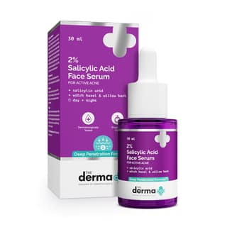 The Derma Co 2% Salicylic Acid Face Serum | Reduces acne & blackheads | Tightens pores | Exfoliates & soothes inflammation | 30 ml The Derma Co 2% Salicylic Acid Face Serum | Reduces acne & blackheads | Tightens pores | Exfoliates & soothes inflammation