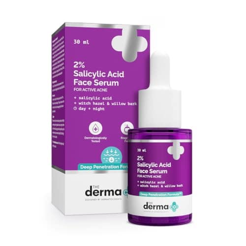 The Derma Co 2% Salicylic Acid Face Serum | Reduces acne & blackheads | Tightens pores | Exfoliates & soothes inflammation | 30 ml The Derma Co 2% Salicylic Acid Face Serum | Reduces acne & blackheads | Tightens pores | Exfoliates & soothes inflammation view 2