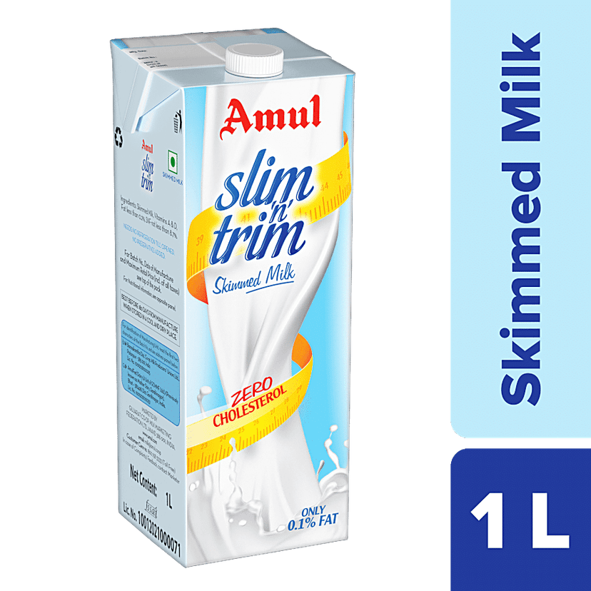 Amul Slim N Trim Skimmed Milk 1L