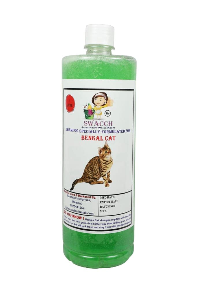 SWACCH Shampoo Specially FORMULATED for Bengal Cat (1 Litre) NEEM ALOVERA view 2