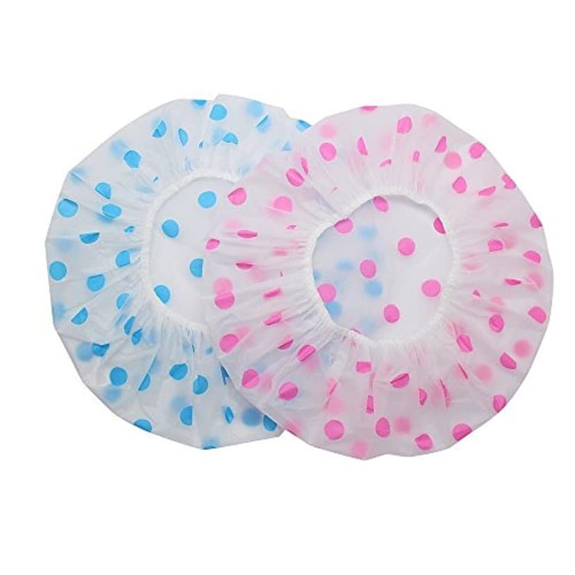 Elecsera Reusable Elastic Water Proof Shower Cap Pack of 2