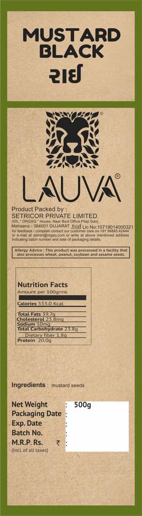 LAUVA Natural Mustard Seeds Small I Sarso I Rai Whole I Mustard Black Whole I Indian Spice view 2